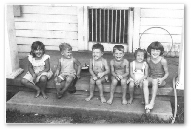 This may look like the kids from the old My Gang films but thats Vernon Anderson, 2nd from the left, and his sister Rela, 2nd from the right.  